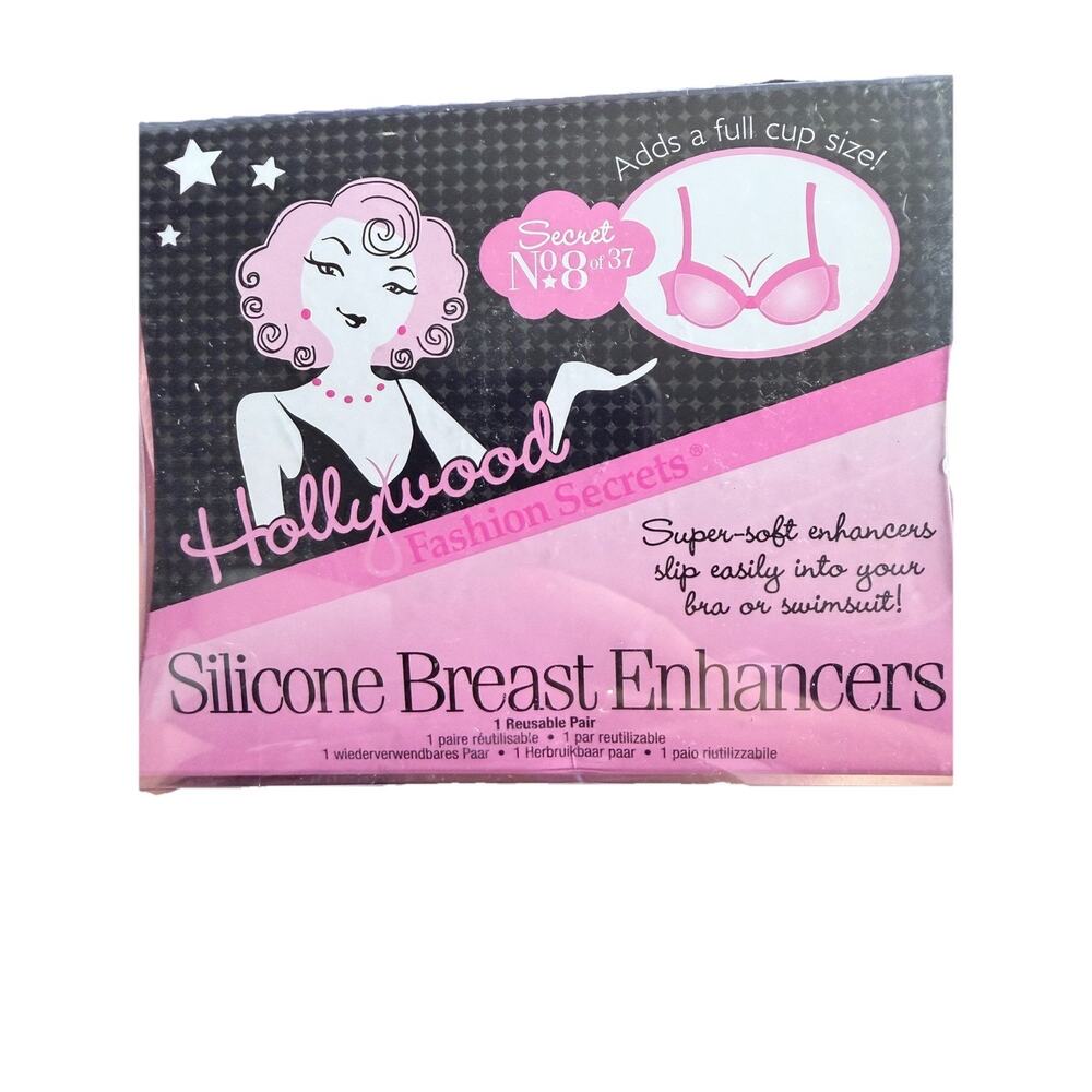 Hollywood Silicone Breast Enhancers 1 Reusable Pair Adds A Full Cup Size